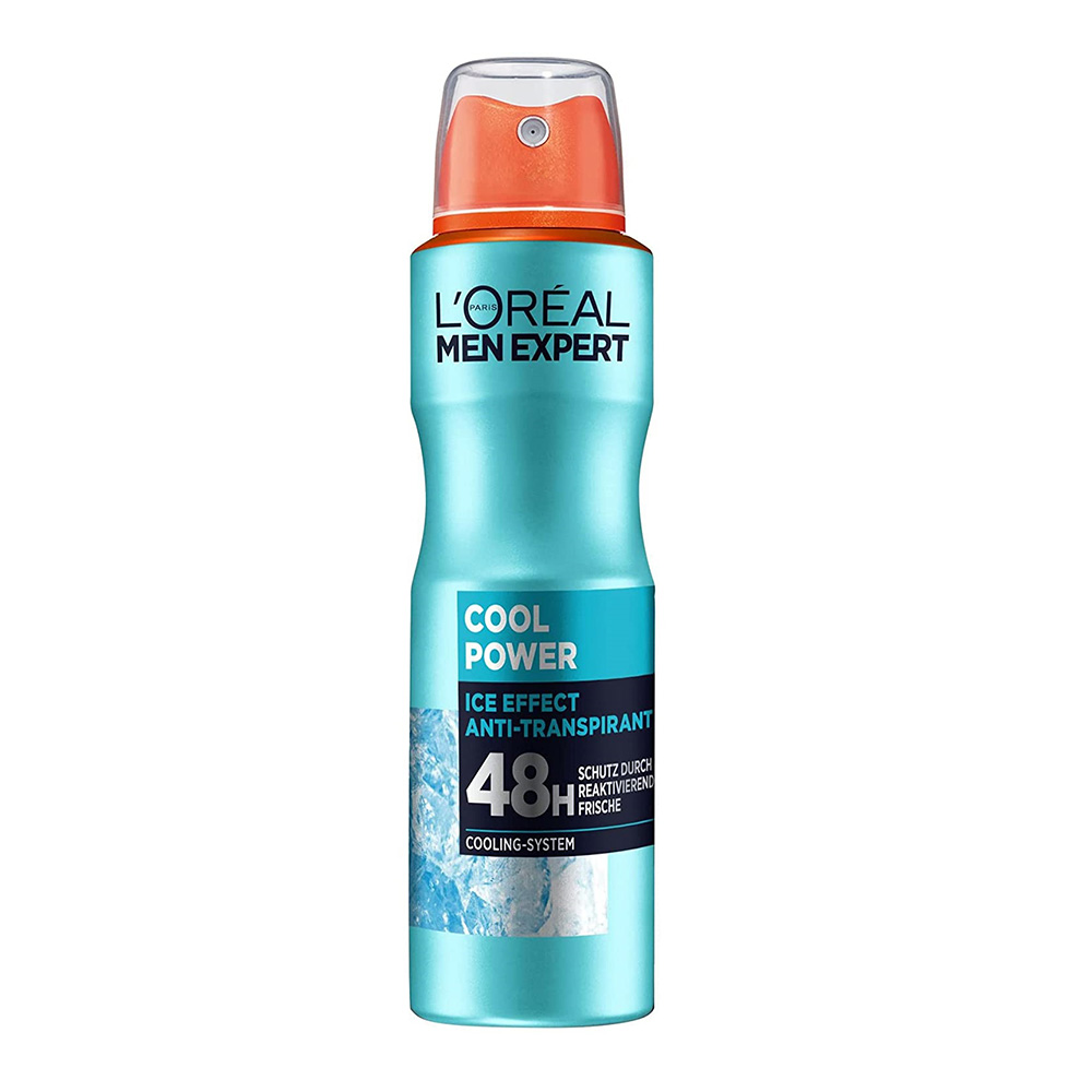 loreal-cool-power-men-expert-spray اسپری ضدتعریق لورآل مدل Cool Power سری Men Expert مردانه 250 میلی لیتر