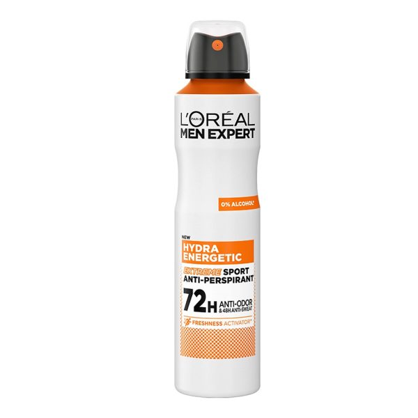 اسپری ضدتعریق لورآل مدل Hydra Energetic سری Men Expert مردانه 250 میلی لیتر