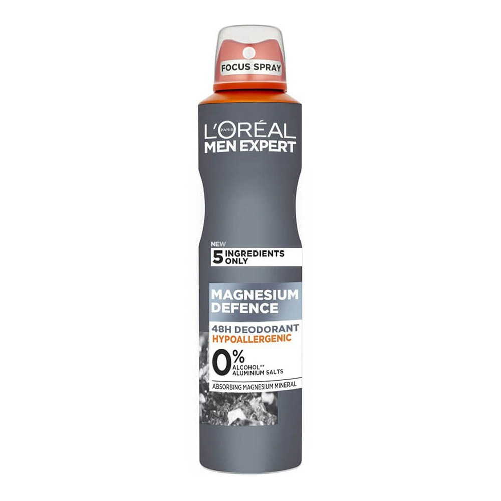 loreal-magnesium-defence-men-expert-spray اسپری ضدتعریق لورآل مدل Magnesium Defence سری Men Expert مردانه 250 میلی لیتر