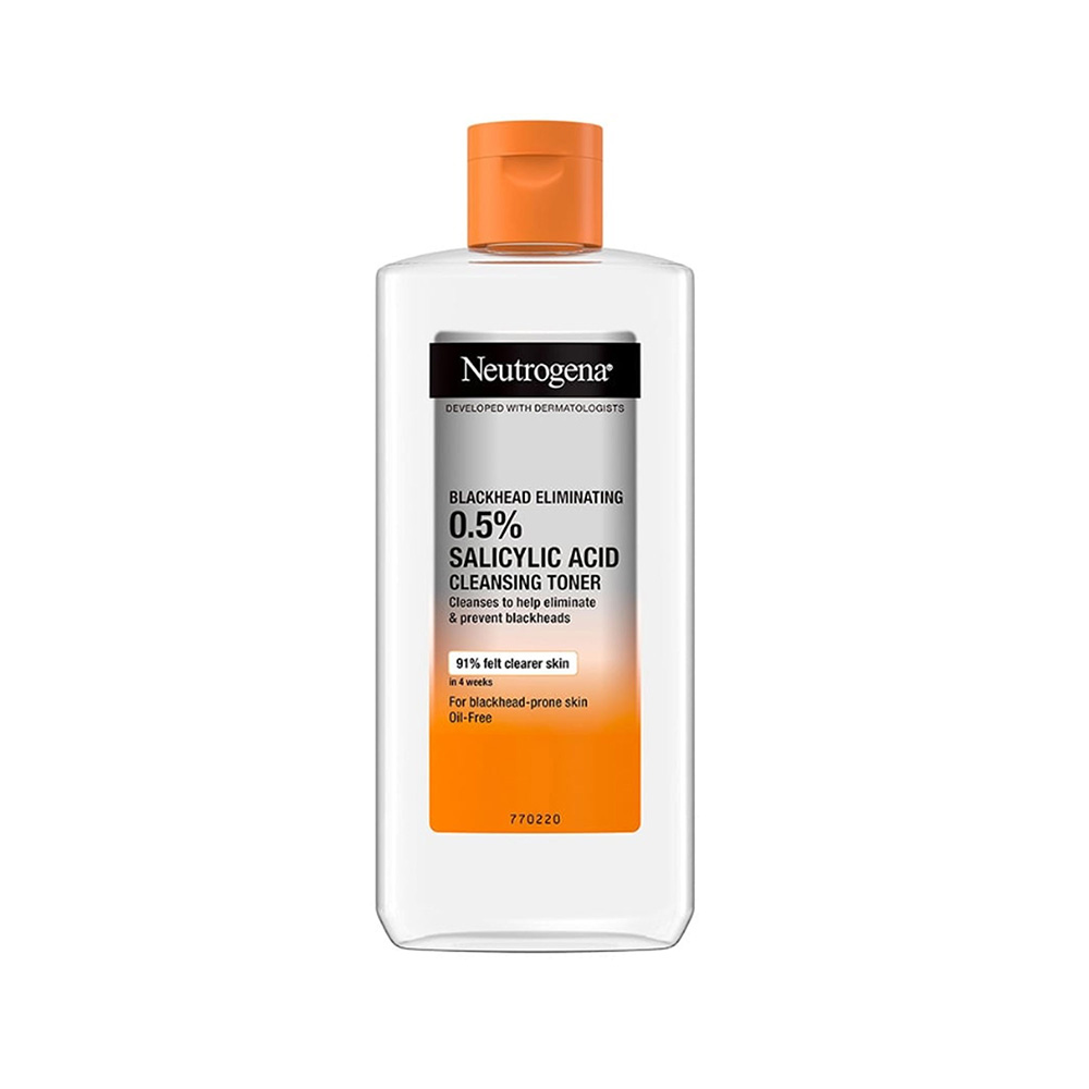 neutrogena-blackhead-eliminating-0-5-salicylic-acid-toner تونر ضدجوش سرسیاه نوتروژینا حاوی سالیسیلیک اسید ۲۰۰ میلی لیتر
