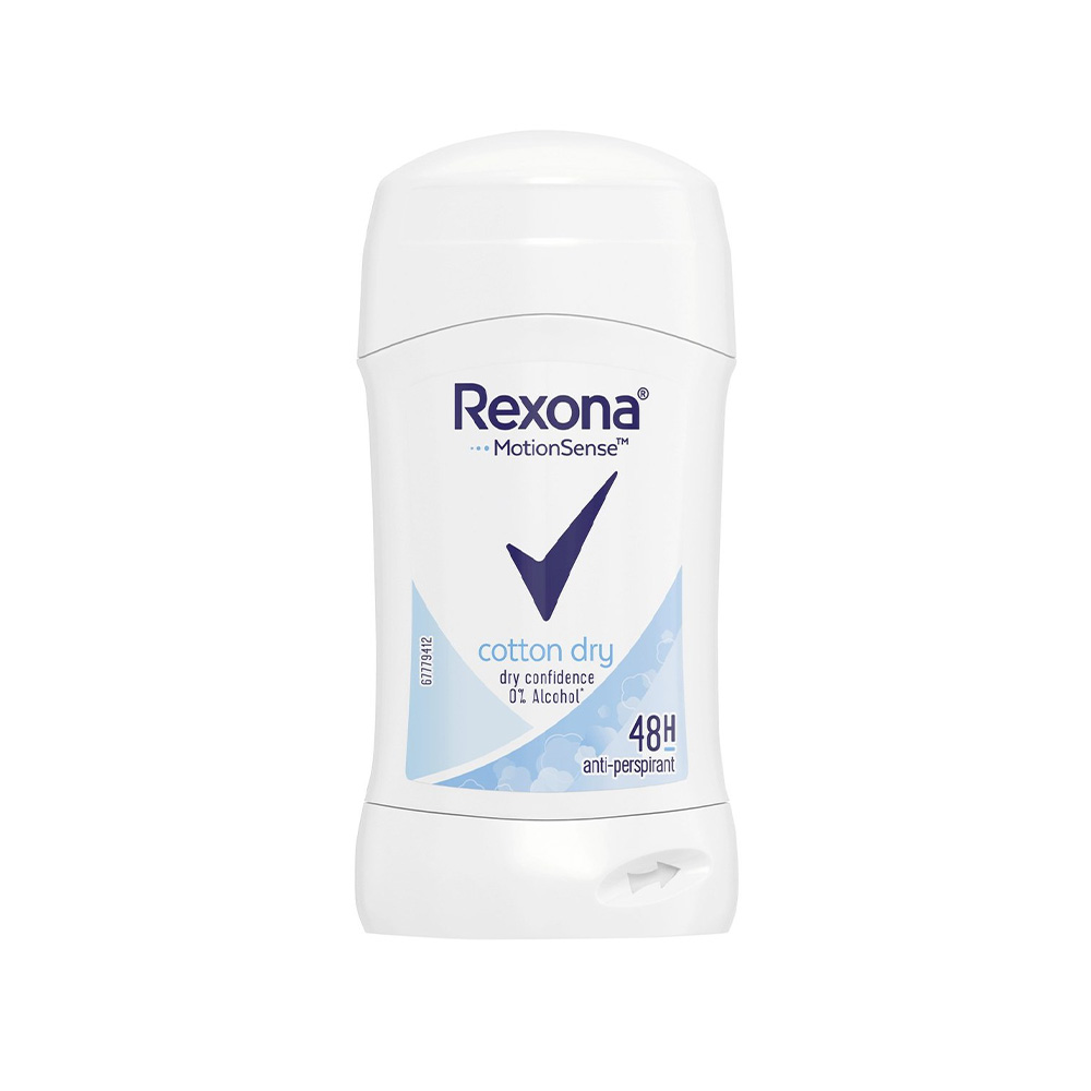 rexona-woman-cotton-dry-stick استیک ضدتعریق رکسونا مدل Cotton Dry زنانه 40 گرم
