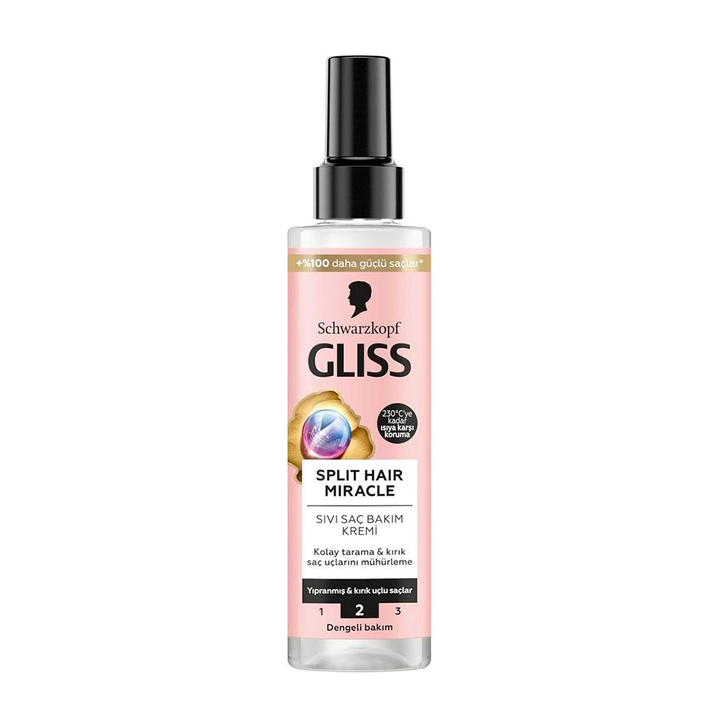 gliss-split-hair-miracle-spray اسپری دوفاز گلیس مدل Split Hair Miracle ضد موخوره 200 میلی لیتر