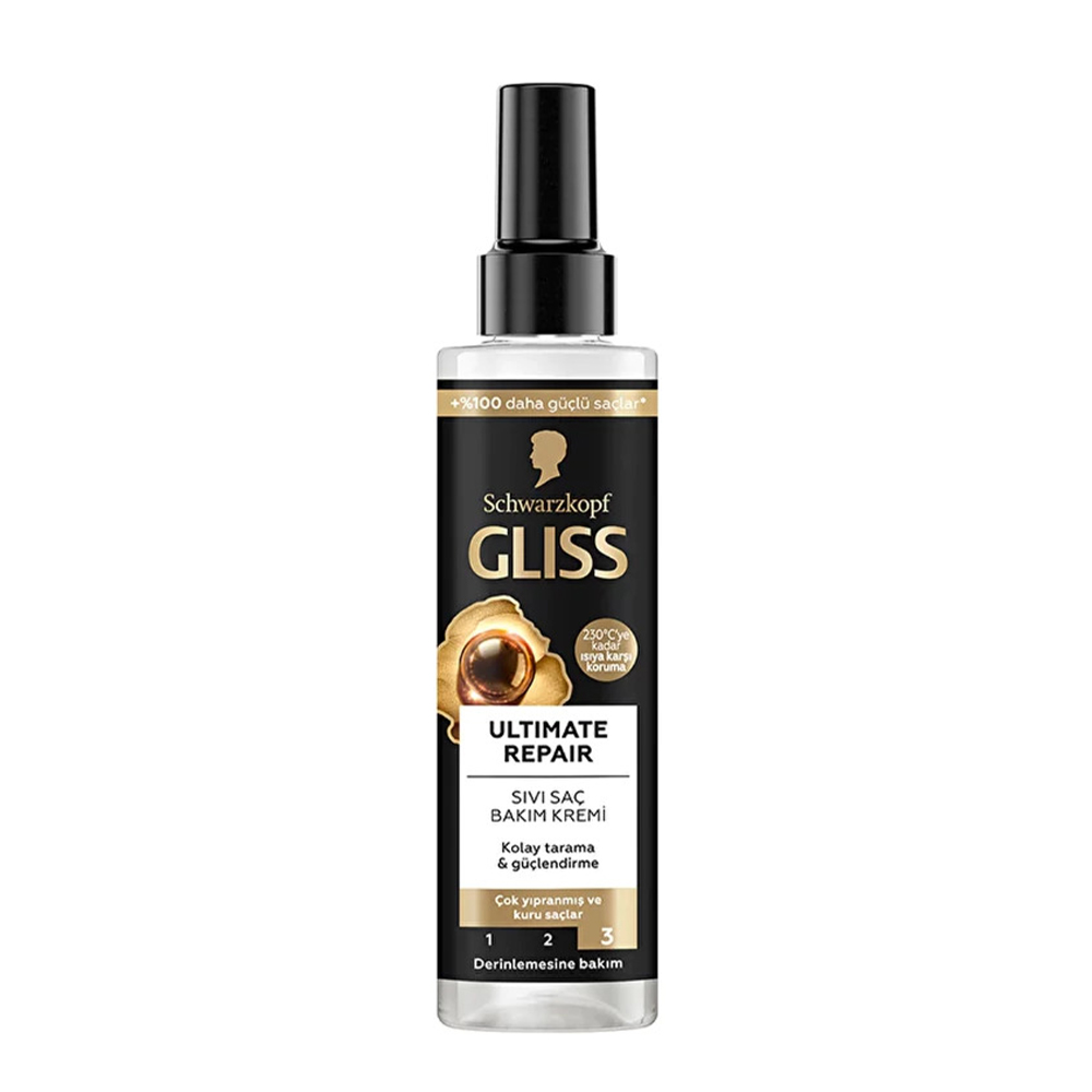gliss-ultimate-repair-spray اسپری دوفاز گلیس مدل Ultimate Repair کراتینه و بازسازی کننده مو 200 میلی لیتر